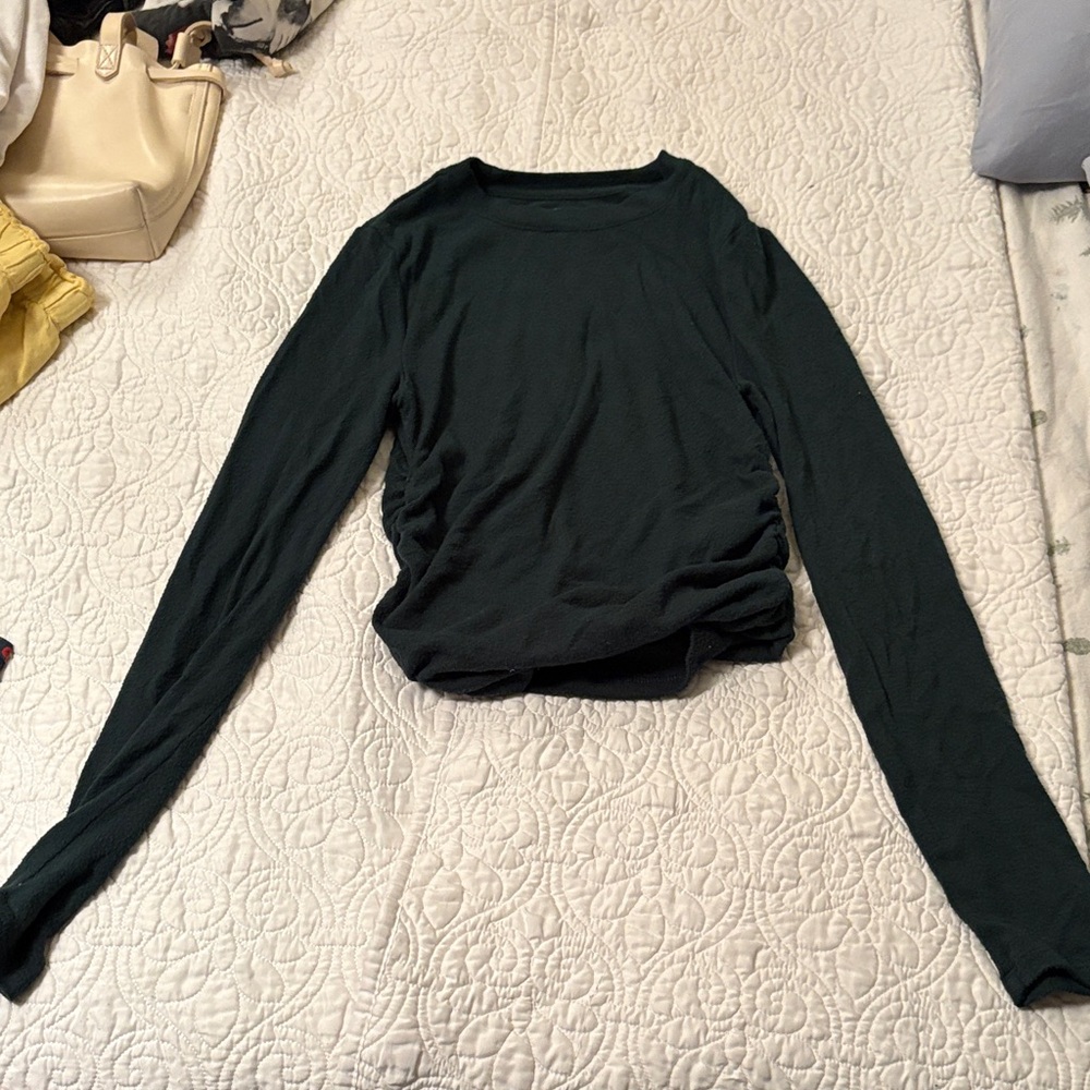 Madewell Dark Green Long Sleeve Top
